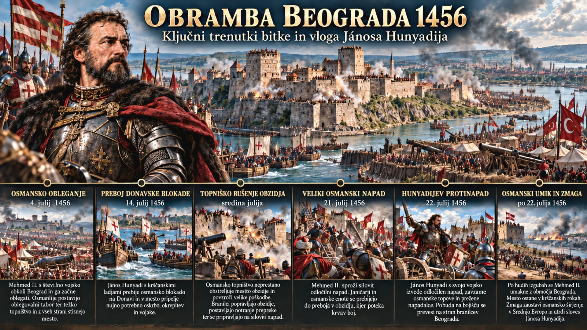 Foto: Fotorealistična AI fotografija ključnih trenutkov borbe za Beograd leta 1456 (Vir: Črtomir Rosić)